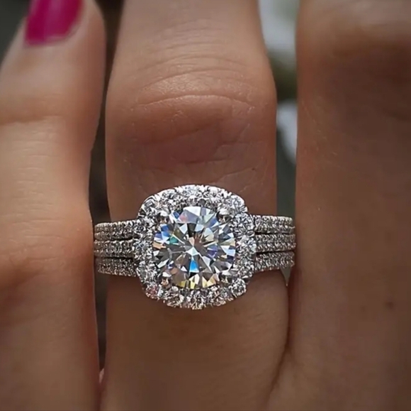 Gold plated diamond ring - Picture 4 of 5